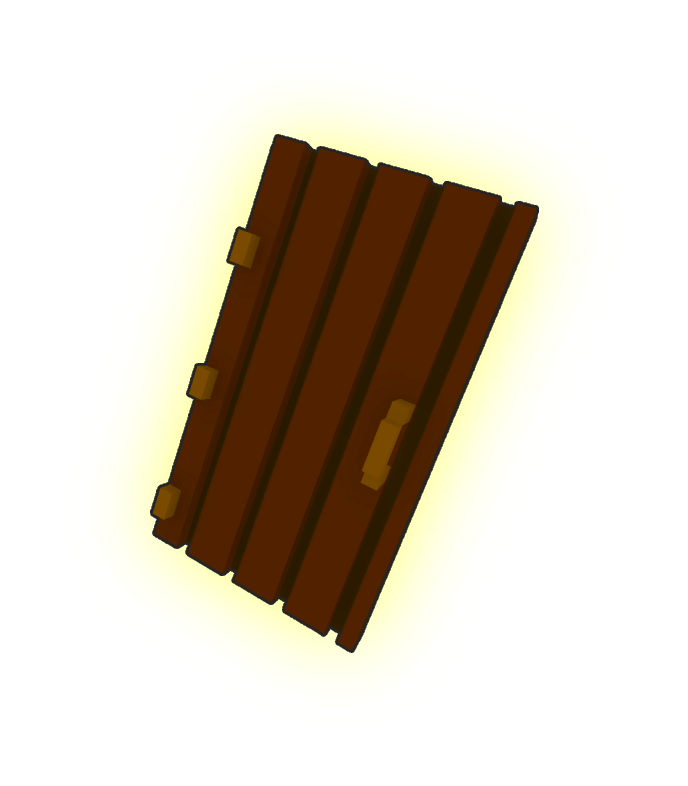 Una porta di legno che si apre su una luce dorata